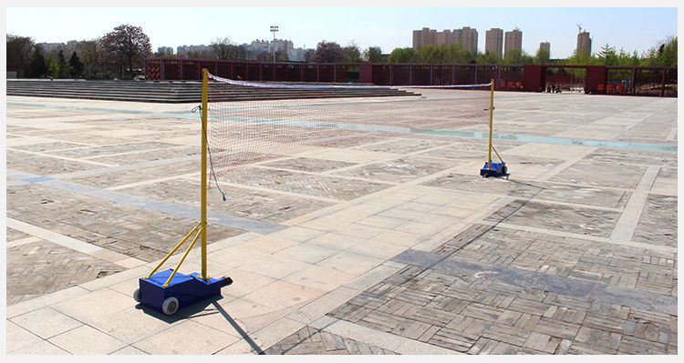 Badminton Net Frame Net Post Portable Standard Mobile Competition Badminton Frame Standard Indoor and Outdoor Badminton Post