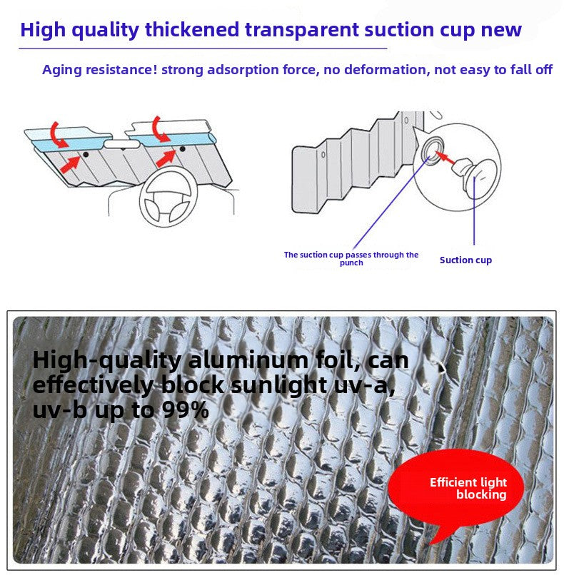 Car Sunshade Bubble Aluminum Foil Front Bumper Summer Sun Protection Heat Insulation Windshield Sunshade Manufacturer