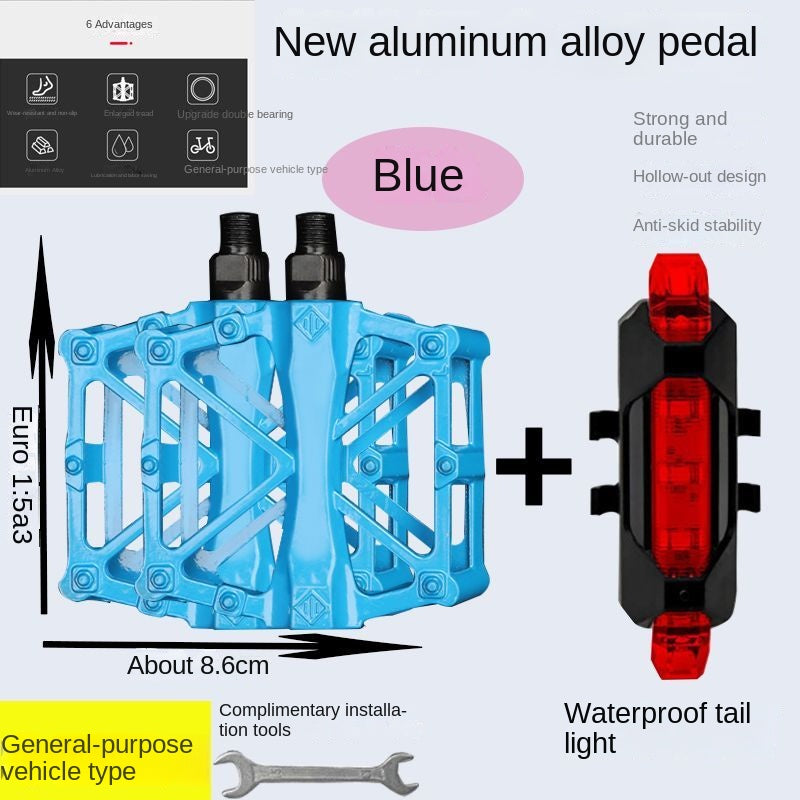 Bike Pedals Aluminum Alloy Non-Slip Mountain Highway Vehicle Pedal Ultra-Light Children's Bicycle Pedal Universal Accessories