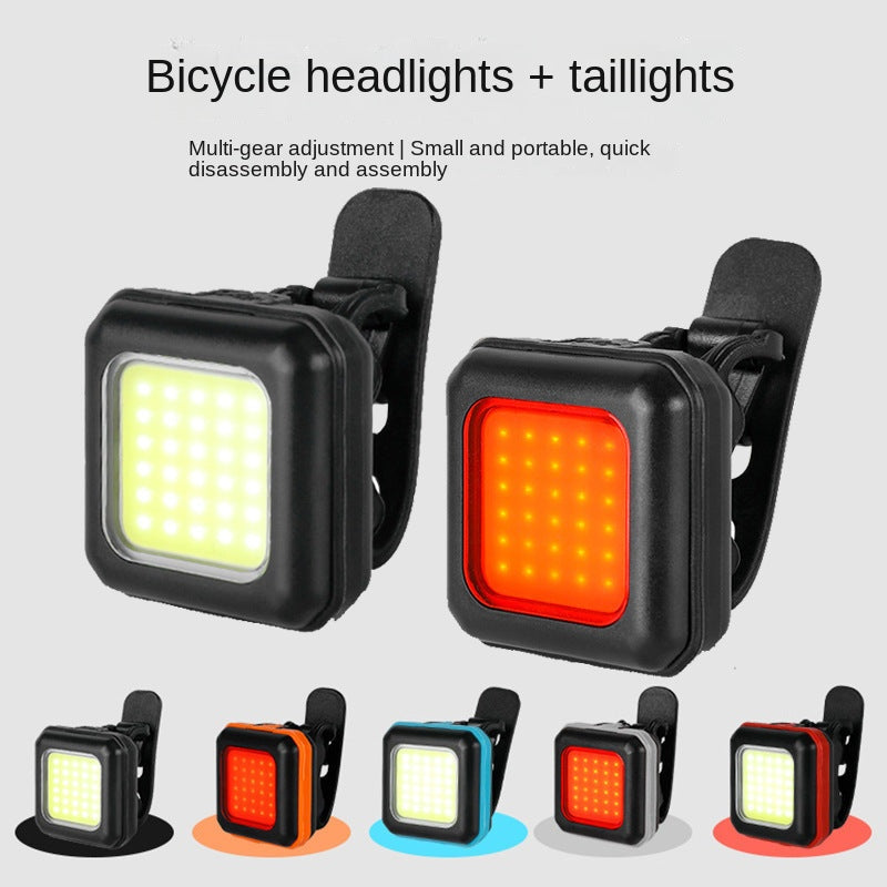 Cross-border bicycle light mini multifunctional mountain bike headlight road bike warning taillight outdoor cycling fitting