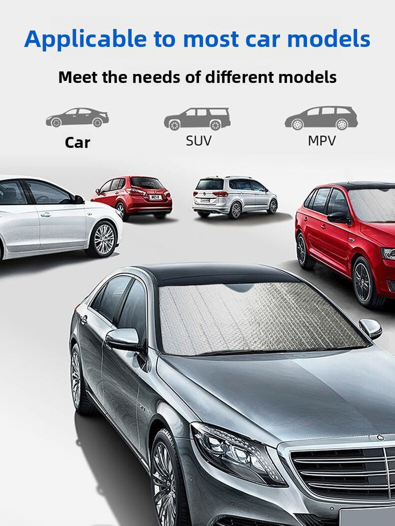 Car Front Sunshade Sun Protection Heat Insulation Sunshade Sun Visor Car Interior Cover UV Protection Sunshade Curtain Heat Insulation