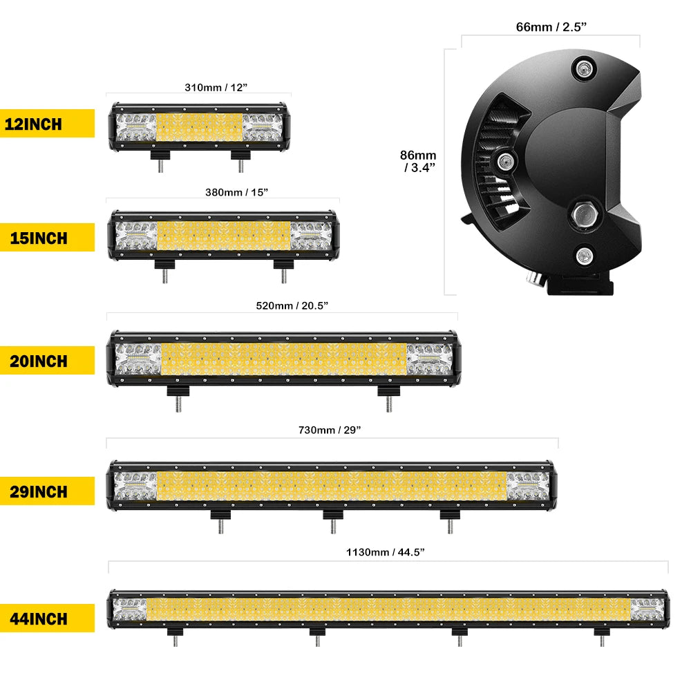 Quad Led Light Bar Para Suzuki Jimny 12v 24v Four Row 50cm 30cm 4x4 Barra Led for Jeep