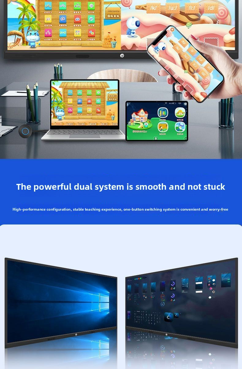 Zhiye 55/65/75/85/100/120 Multifunctional Conference Teaching Tablet All-in-One 4K HD Touchscreen