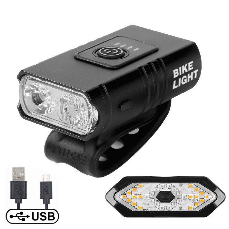 Bicycle Light Headlight Usbt6 Light Power Torch Cycling Fixture Night Riding Highway Mountain Bicycle Accessories Taillight