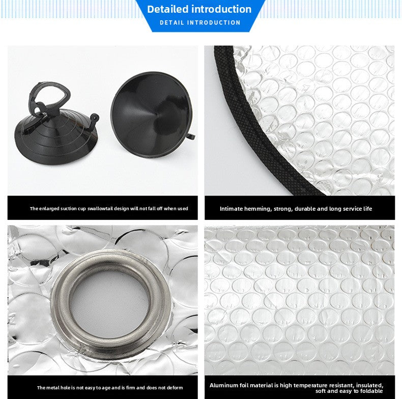 Car Sunshade Bubble Aluminum Foil Front Bumper Summer Sun Protection Heat Insulation Windshield Sunshade Manufacturer