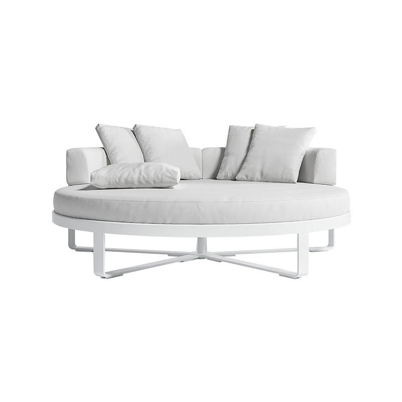 Outdoor Reclining Bed Courtyard Villa Open-Air Round Bed Waterproof Sunproof Outdoor Leisure Round Sofa Double Sunbed
