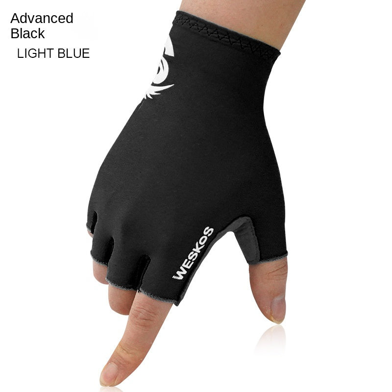 Outdoor Sports Summer Bicycle Cycling Sun Protection Half Finger Gloves Breathable Non-Slip Shockproof Mountain Bike Spot Wholesale