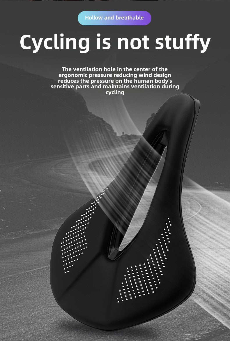 Mountain Highway Vehicle Saddle Ultra-Light Integrated Hollow Riding Cushion Soft Breathable Bicycle Holders