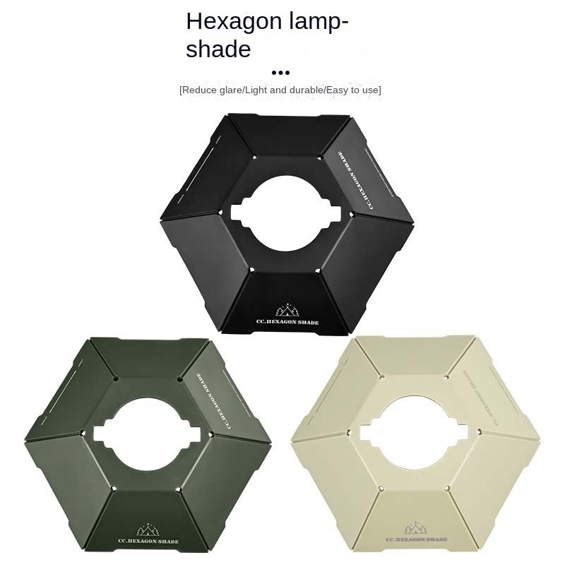 Camping Lantern Lampshade Camp Ambience Light Accessories Tent Camping Lamp Hexagon Reflector Outdoor Lamp Rain Cover