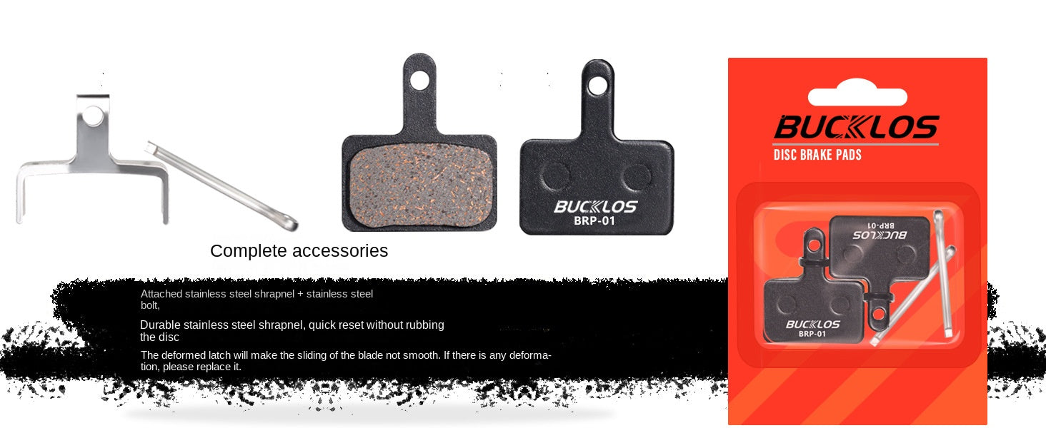 BUCKLOS Mountain Bike Brake Pads Disc Brake MT200 Heat Dissipation Metal Brake Pads Resin Ceramic Brake Pads