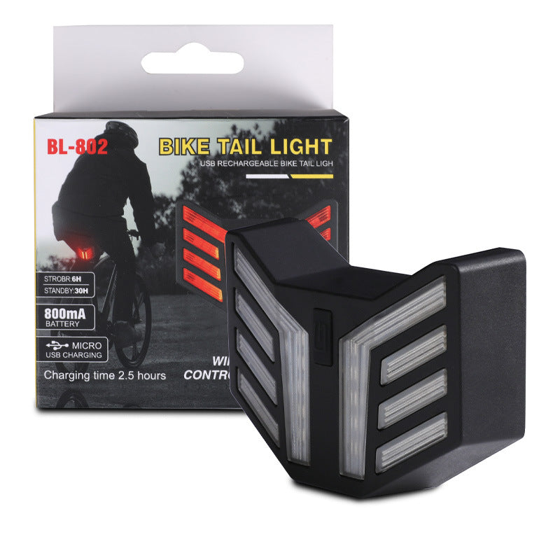 Cross-Border Bicycle Light Cycling Fixture Supplies Bicycle Wireless Remote Control Turn Light with Horn Mountain Bike Taillight