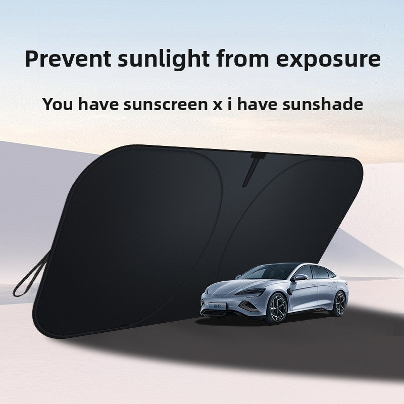 Car Sunshade Front Windshield Sun Protection Windshield Heat Insulation Thickened Sunshade Board Heat Insulation Sunshade Curtain Sunshade Umbrella