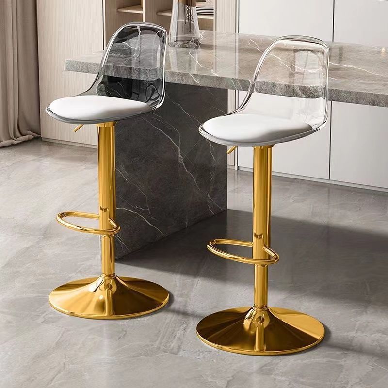 Bar Stool Light Luxury Acrylic Transparent Bar Chair Adjustable Rotating Home High Stool Company Front Desk Bar Chair