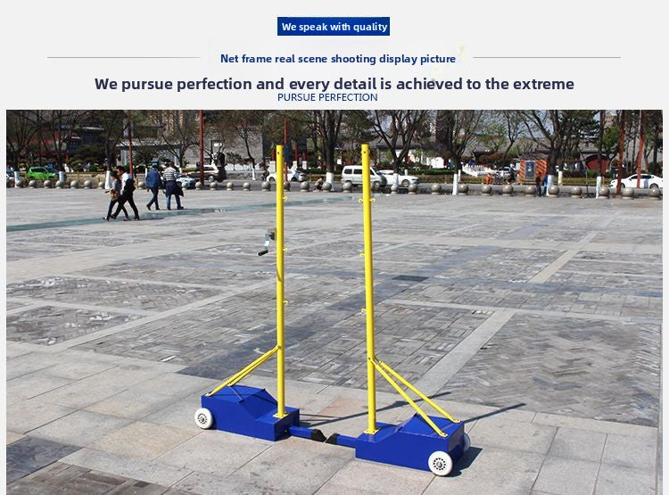 Badminton Net Frame Net Post Portable Standard Mobile Competition Badminton Frame Standard Indoor and Outdoor Badminton Post