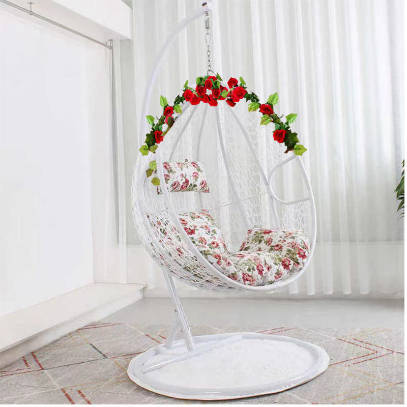 Romantic Hanging Basket Rattan Chair Glider Cradle Outdoor Adult