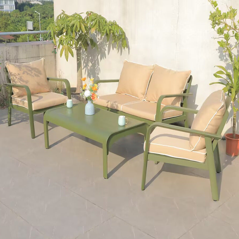 Outdoor Sofa High-End Aluminum Alloy Villa Balcony Courtyard Garden Homestay Hotel Nordic Outdoor Leisure Sofa Chair