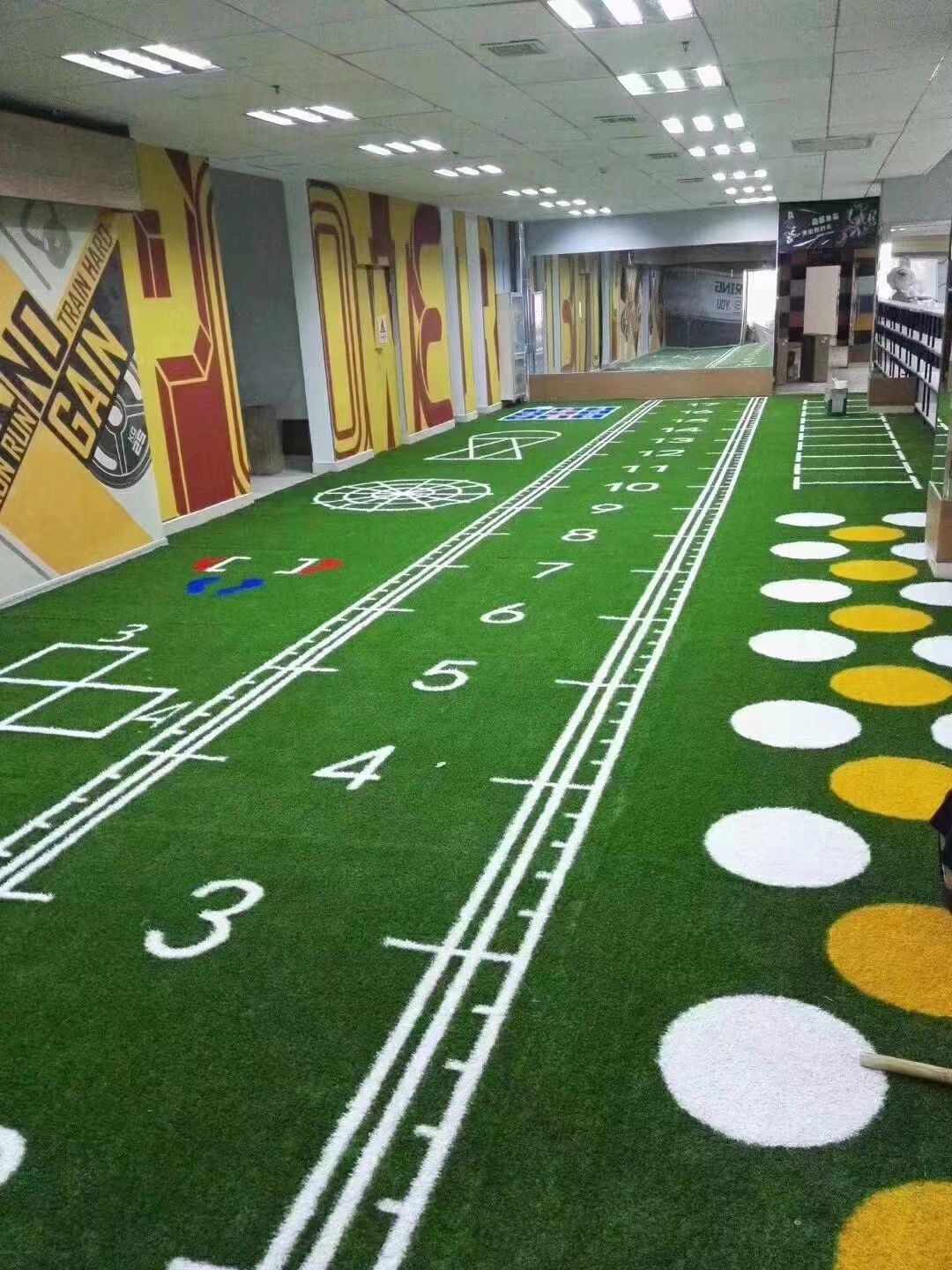 Gym Flooring Artificial Grass for Sled Turf Marked