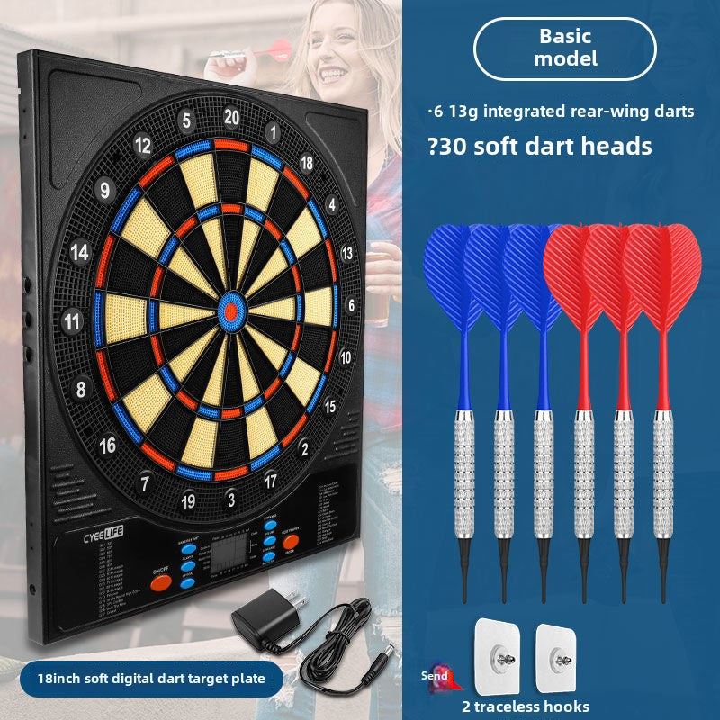 Cyeelife18-Inch Soft Electronic Dartboard Disc Home Bar Entertainment Competition Professional Safety Automatic Scoring