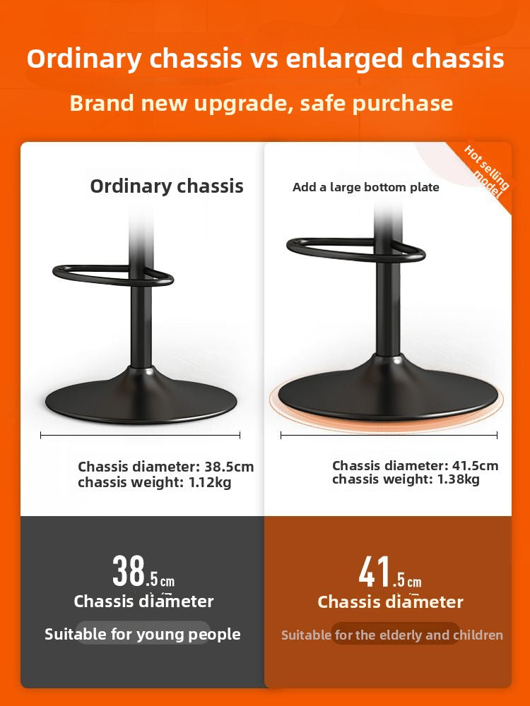 Kerun Bar Stool Modern Simple Swivel High Stool Home Use with Backrest Bar Chair Cashier Desk Adjustable Bar Stool
