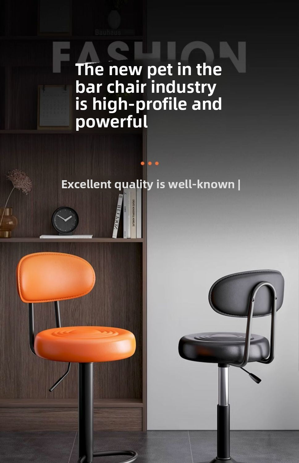 Kerun Bar Stool Modern Simple Swivel High Stool Home Use with Backrest Bar Chair Cashier Desk Adjustable Bar Stool