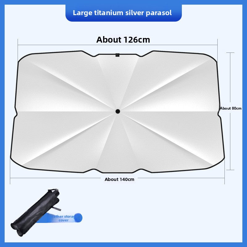 New Car Sunshade Sun Protection Heat Insulation Sunshade Sunshade Curtain Cover Car Interior Front Glass Panel Cover Sunshade Board Supplies