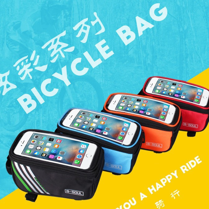 B- Soul Bicycle Bag Mountain Bike Mobile Phone Bag Official Bag Road Bike Front Beam Bag Cycling Fixture