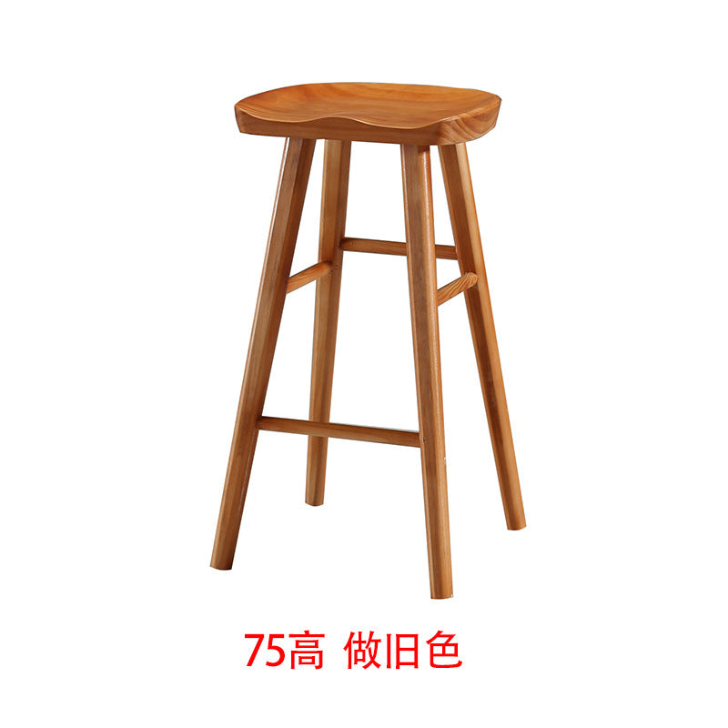 Nordic Bar Stool Simple Bar Chair Bar Stool Bar Chair Solid Wood Home Chair Swivel Chair High Factory Direct Supply High Foot