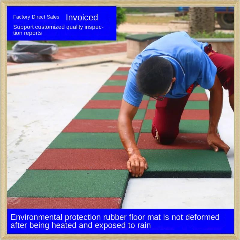 Outdoor rubber floor mat playground tile