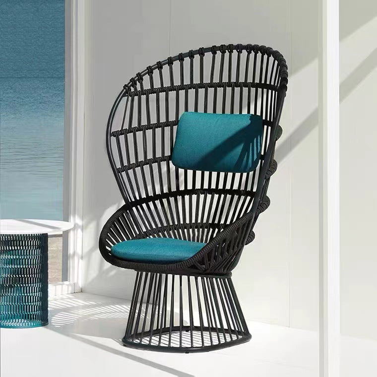 Nordic Rattan Sofa Outdoor Courtyard Villa Leisure Rattan Lounge Chair Waterproof Sunproof Hotel Homestay Furniture Set