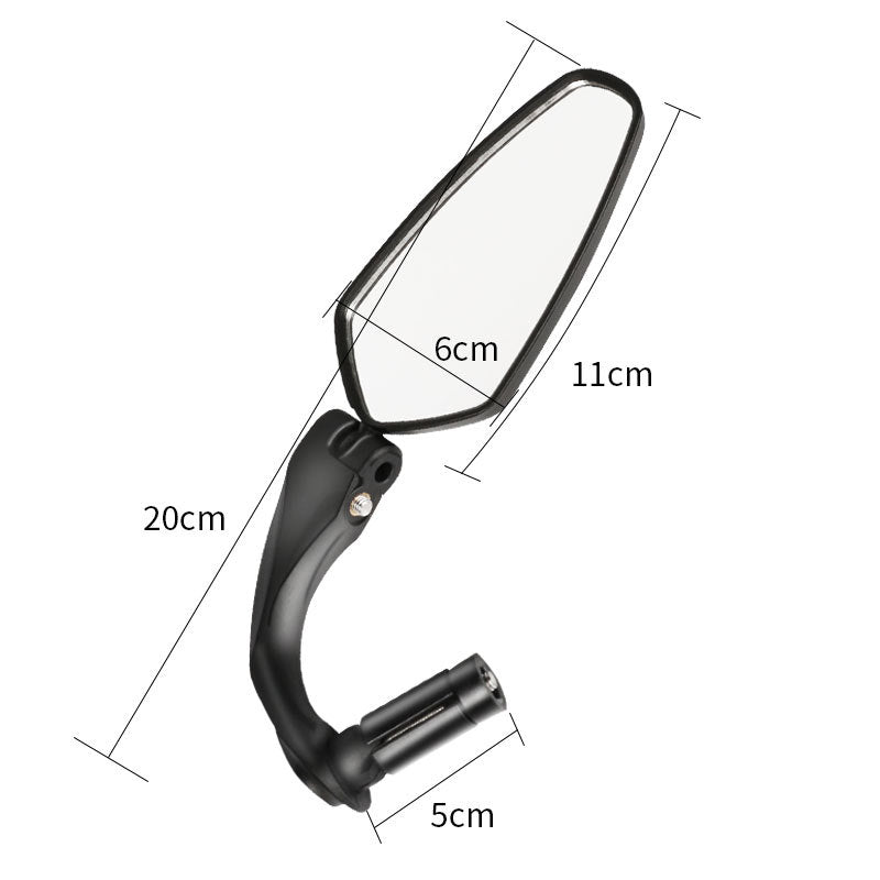 Bicycle Rearview Mirror Adjustable Mountain Foldable Handle Blocking Rearview Mirror Cycling Fixture Bicycle Reflector