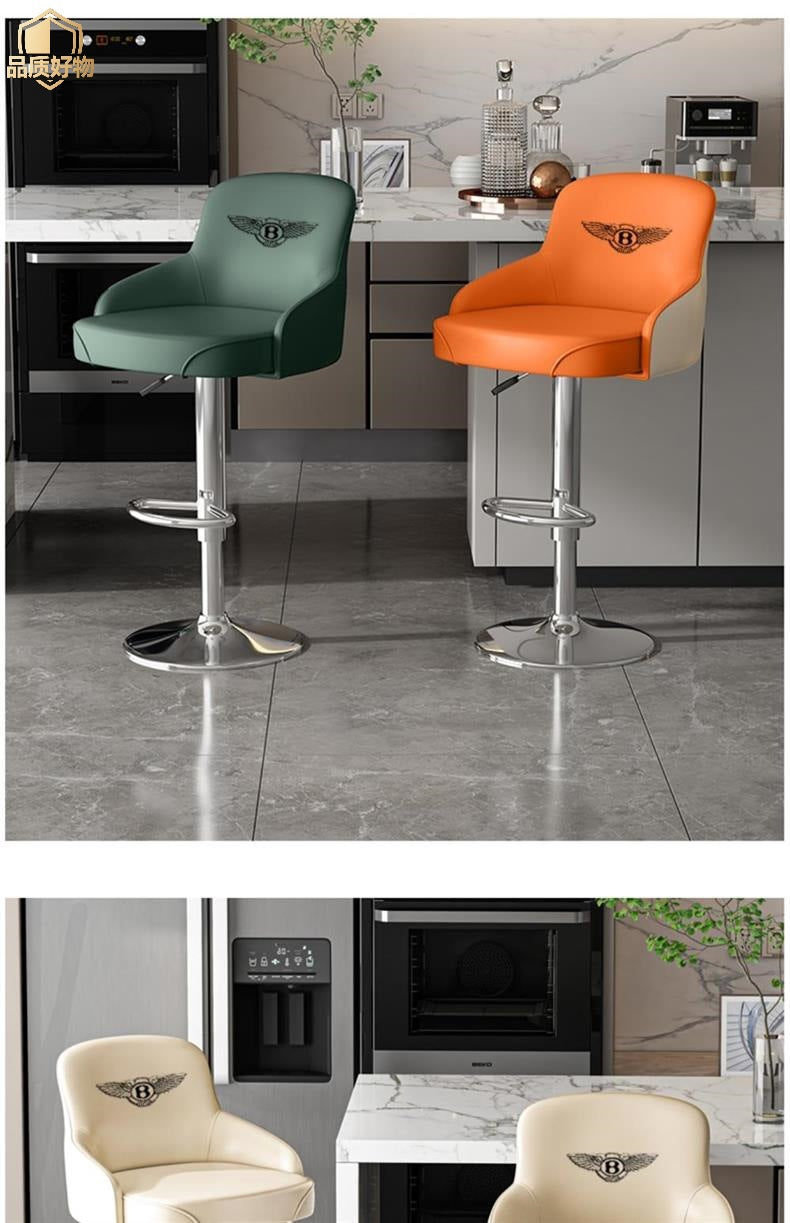 Bar Stool Luxury Bentley High Stool Adjustable Bar Chair Swivel Home Island Counter High-end Front Desk Commercial High Stool