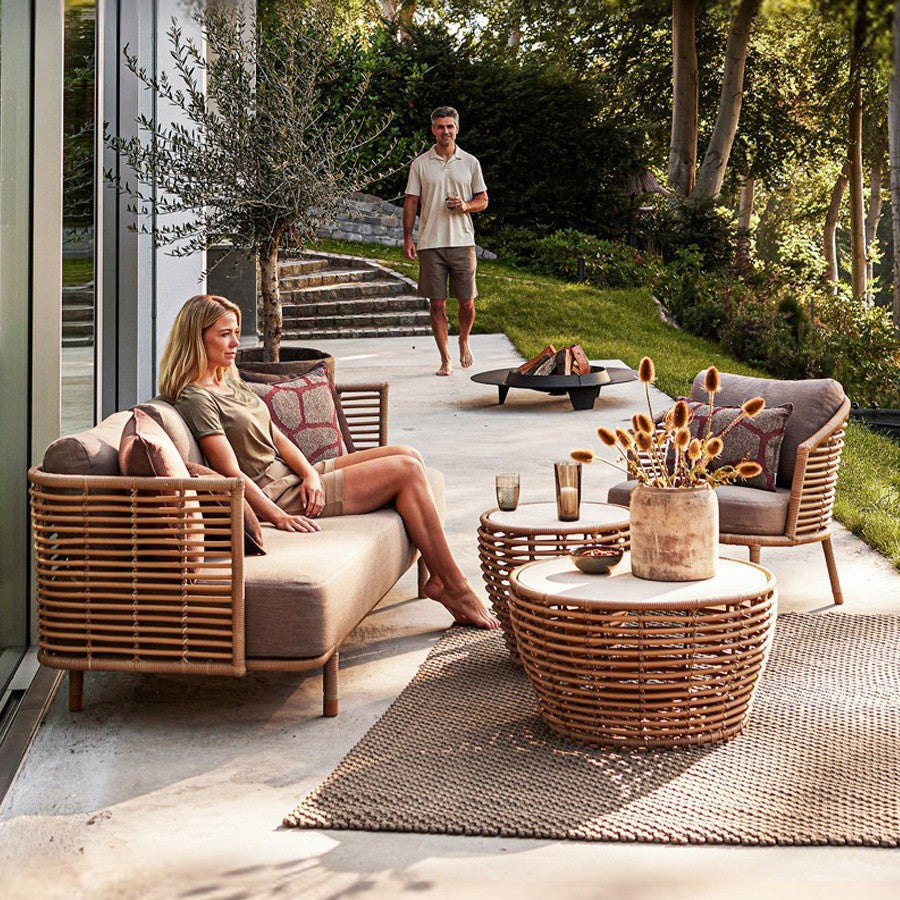 Outdoor Rattan Sofa Courtyard Leisure Outdoor Balcony Rattan Chair Sunproof Waterproof Homestay Sunroom Combination Furniture