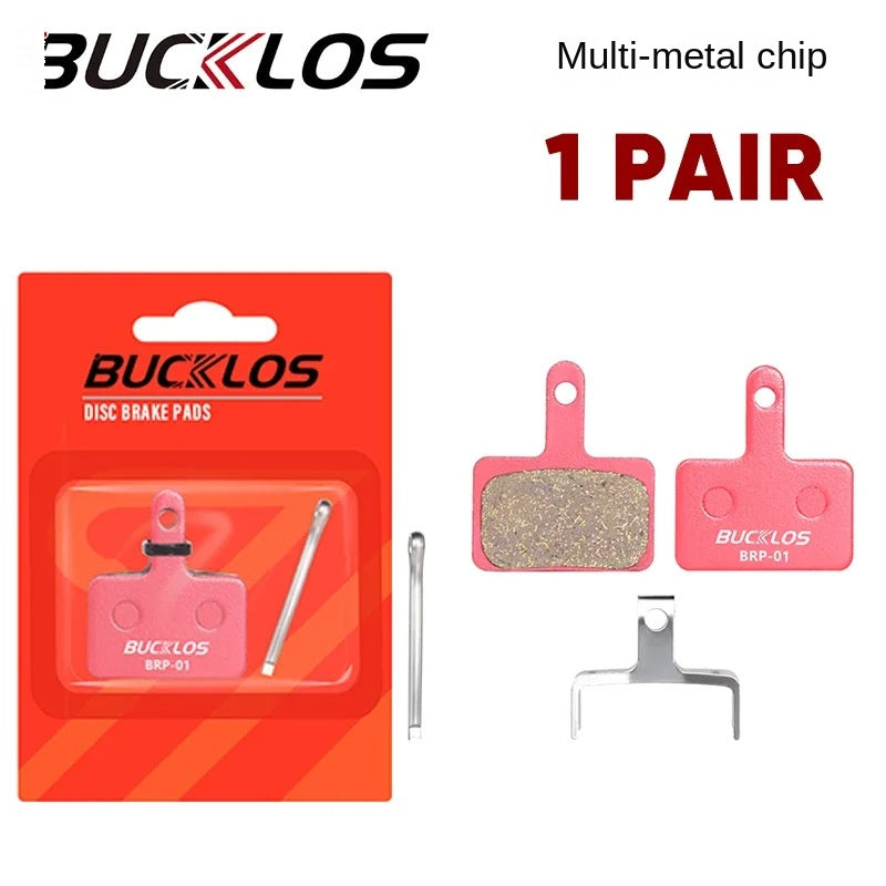 BUCKLOS Mountain Bike Brake Pads Disc Brake MT200 Heat Dissipation Metal Brake Pads Resin Ceramic Brake Pads