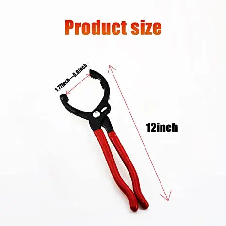 Multifunction Oil Filter Removal Tool 12" Adjustable Oil Filter Pliers