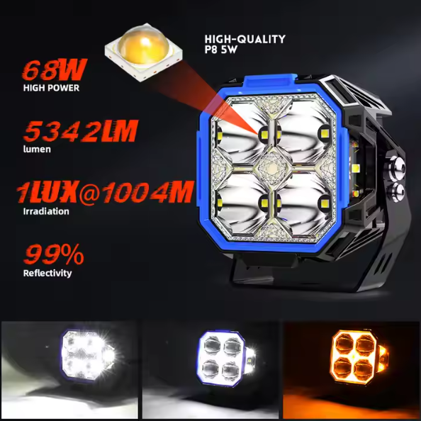 Super Bright High Power 3in Cube Led Pods Side Shooters Spot for Truck ATV UTV