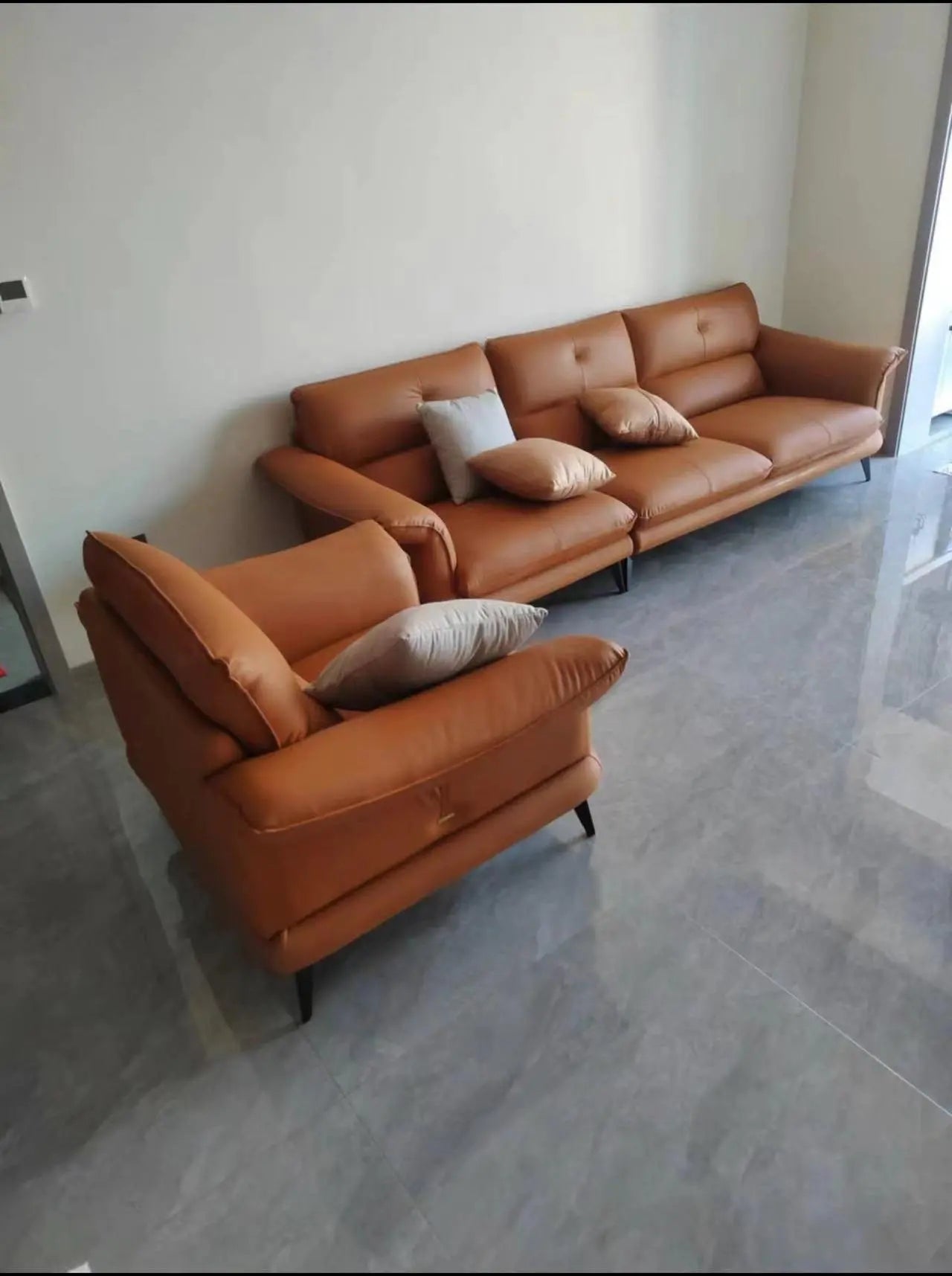 Genuine Leather Sofa FLSG01