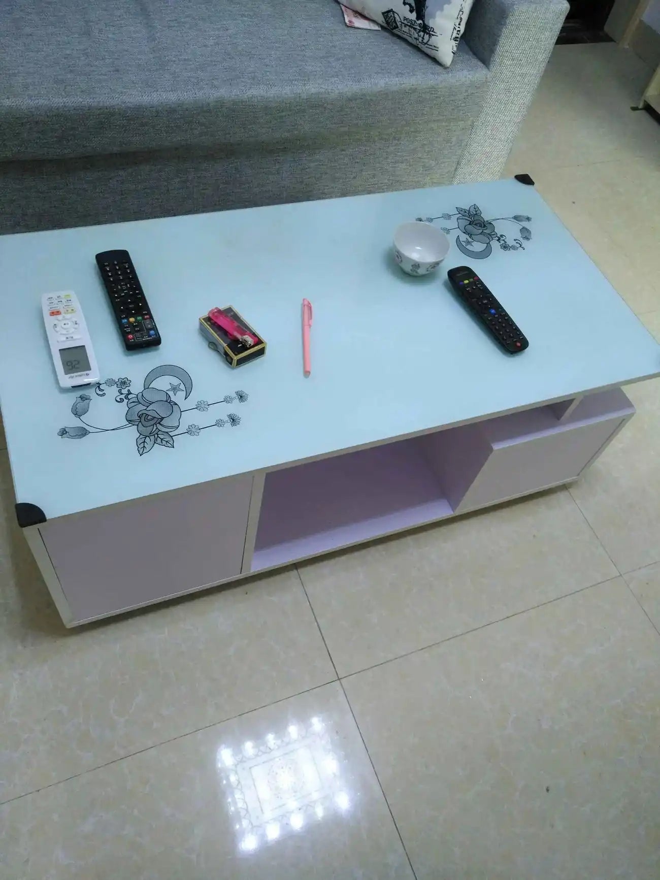 Modern Wood TV Stand+Coffee Table THZ01