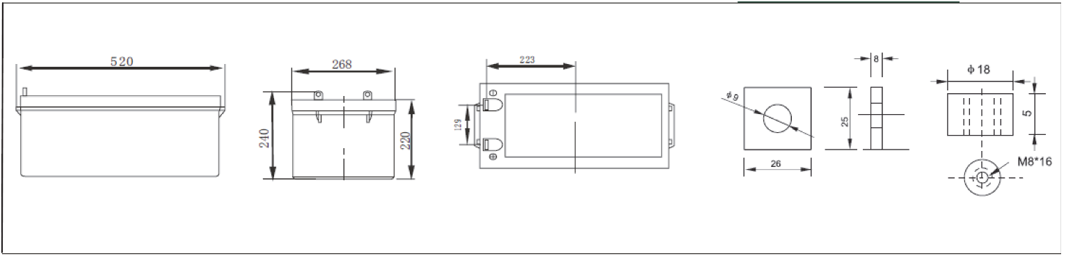 Deep cycle gel 12V 250AH