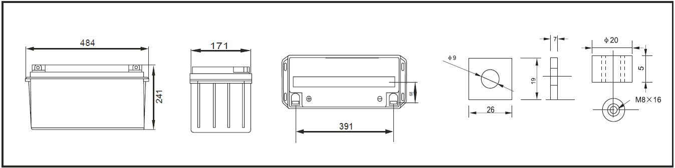 Deep cycle gel 12V 150AH