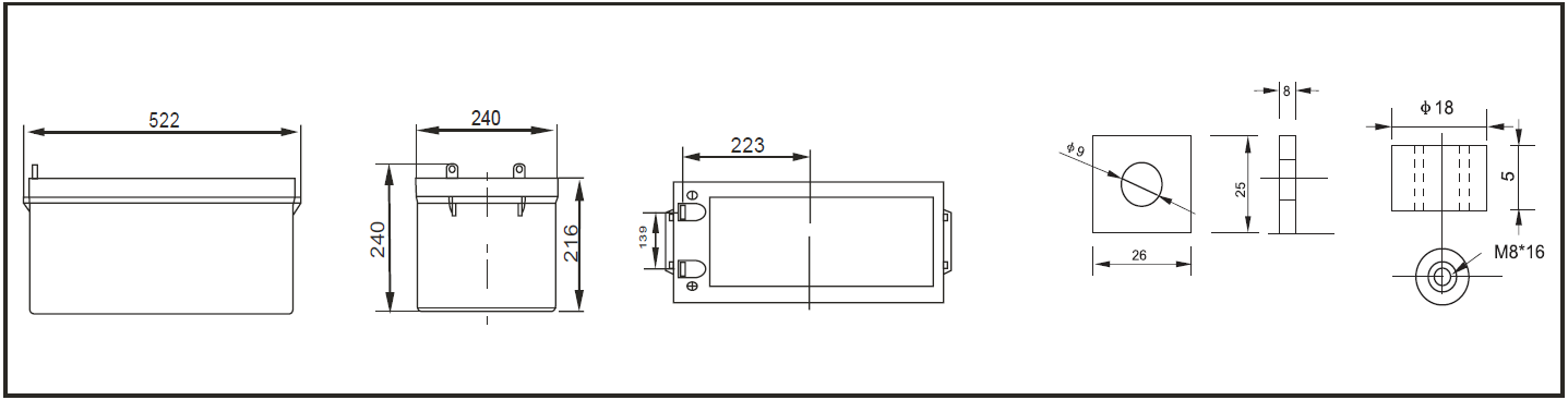 Deep cycle gel 12V 200AH