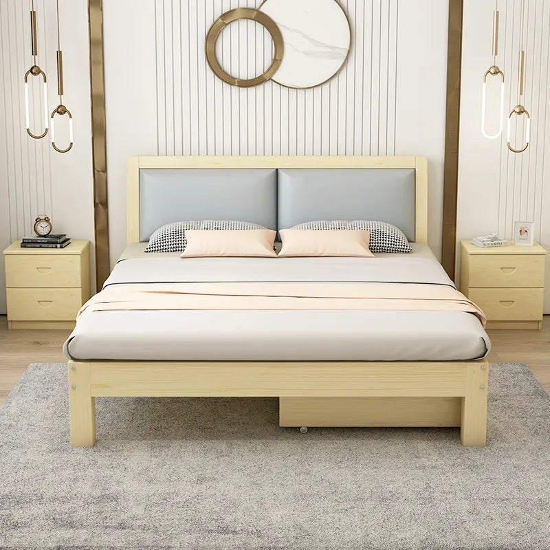 solid wood bed soft XW02