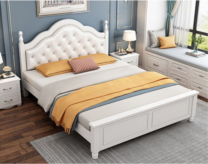 solid wood bed soft YJN02