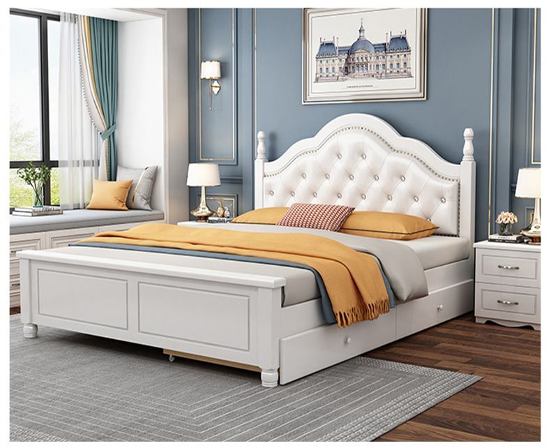 solid wood bed soft YJN02