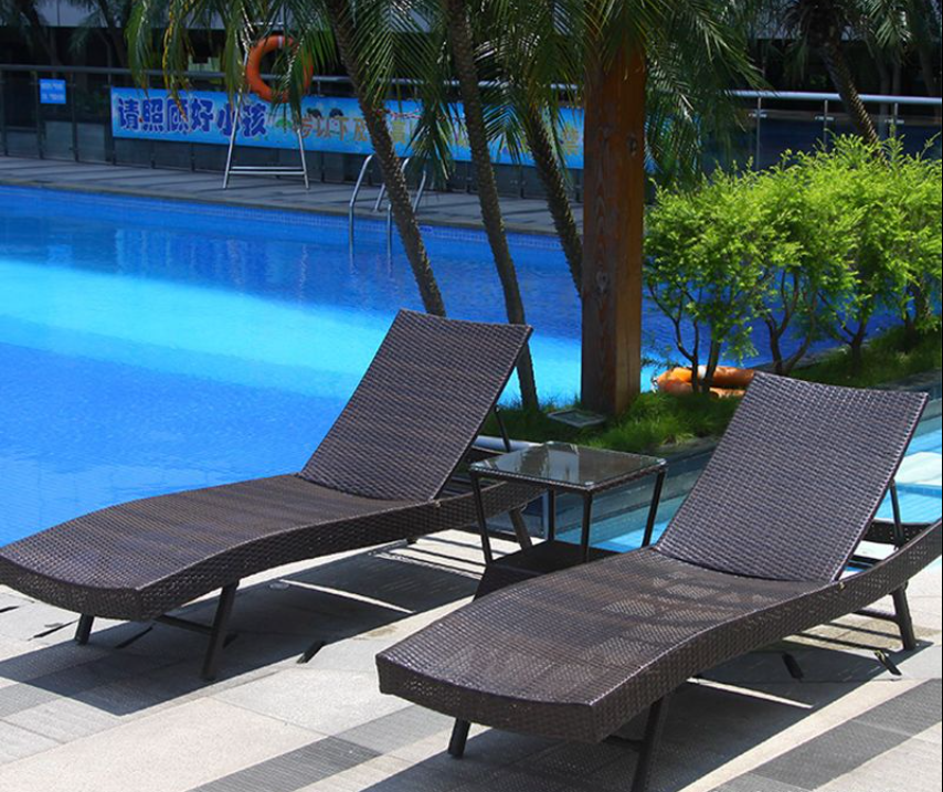 Swimming Pool rattan lounge TC03