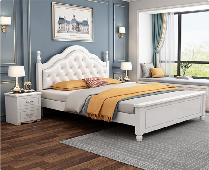 solid wood bed soft YJN02