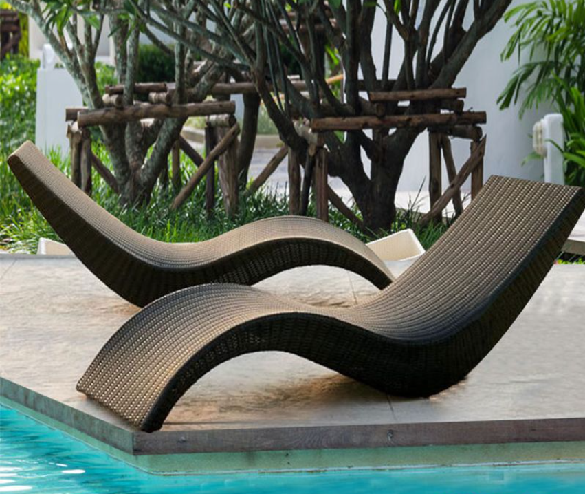 Pool Rattan Swimming Pool rattan lounge TC06