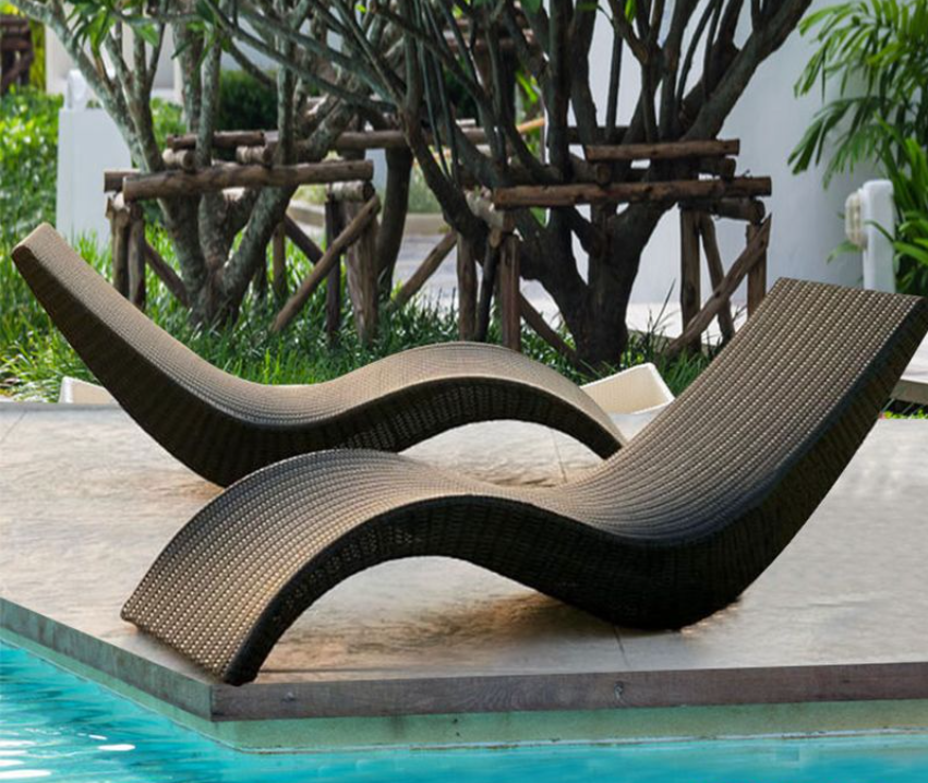 Swimming Pool rattan lounge TC06