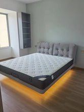 Load image into Gallery viewer, Suspended modern minimalist leather bed XMSY09

