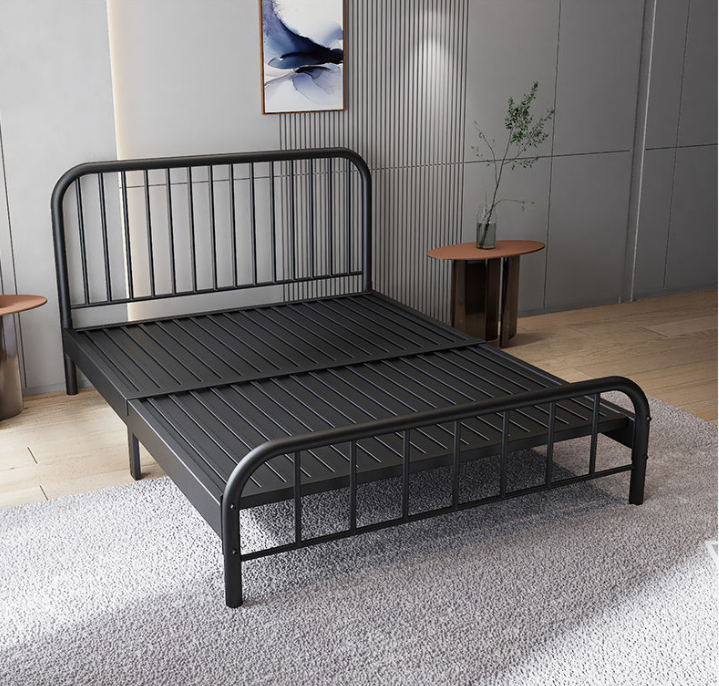 Metal bed double bed single 1.5 m 1.8 Modern simple Steel frame bed