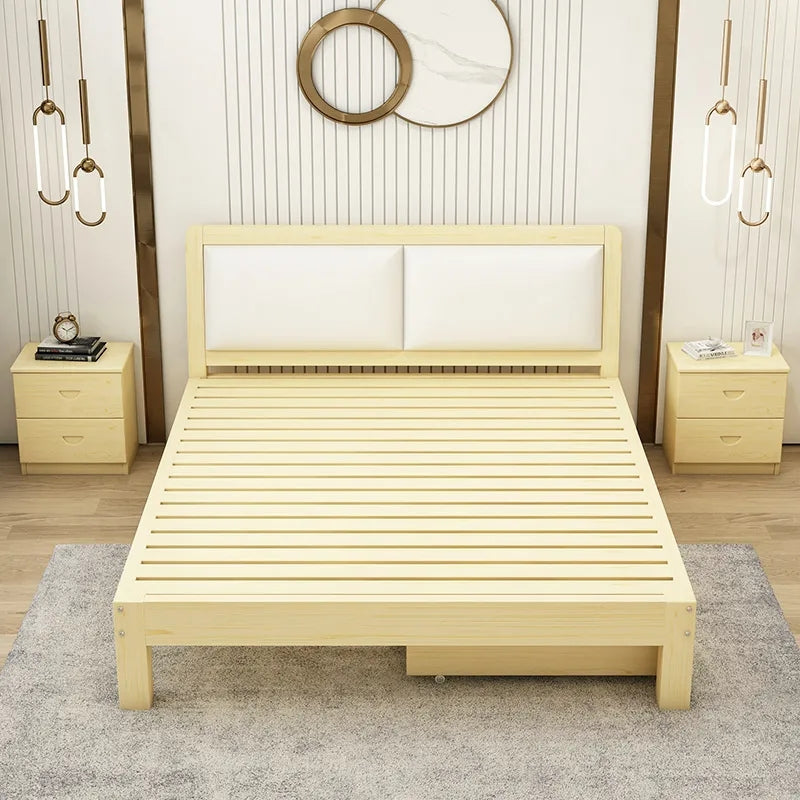 solid wood bed soft XW02